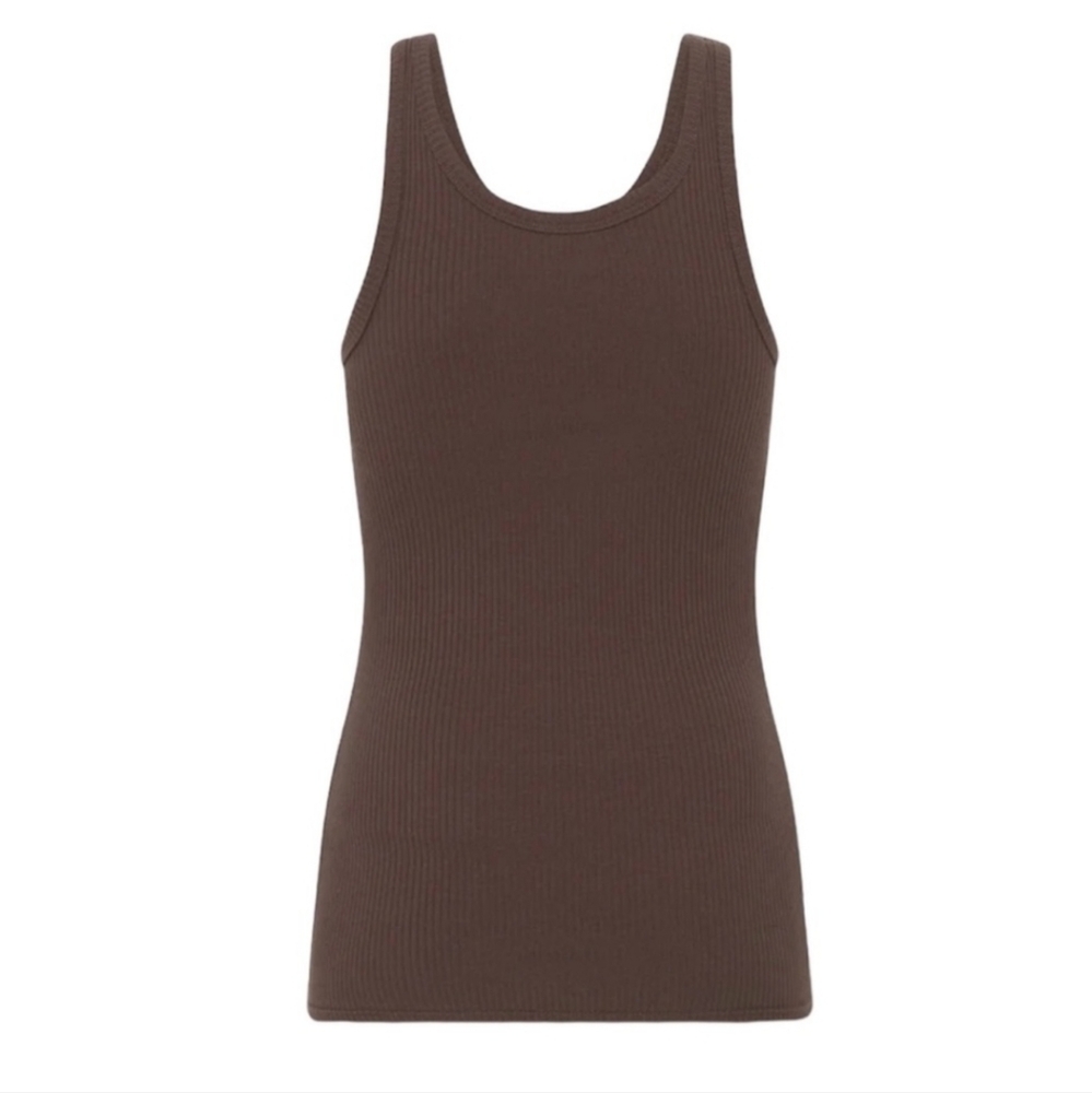 Spell Staples Ribbed Singlet Tank Size XL In Chocolate - Picture 12 of 12
